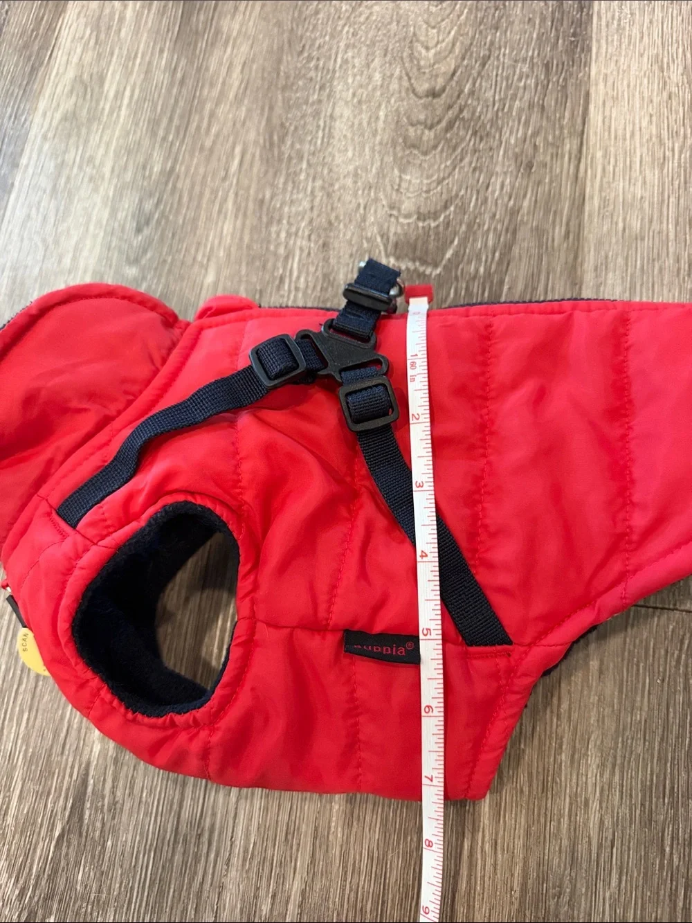Puppia mountaineer II small dog fleece lined jacket winter coat red